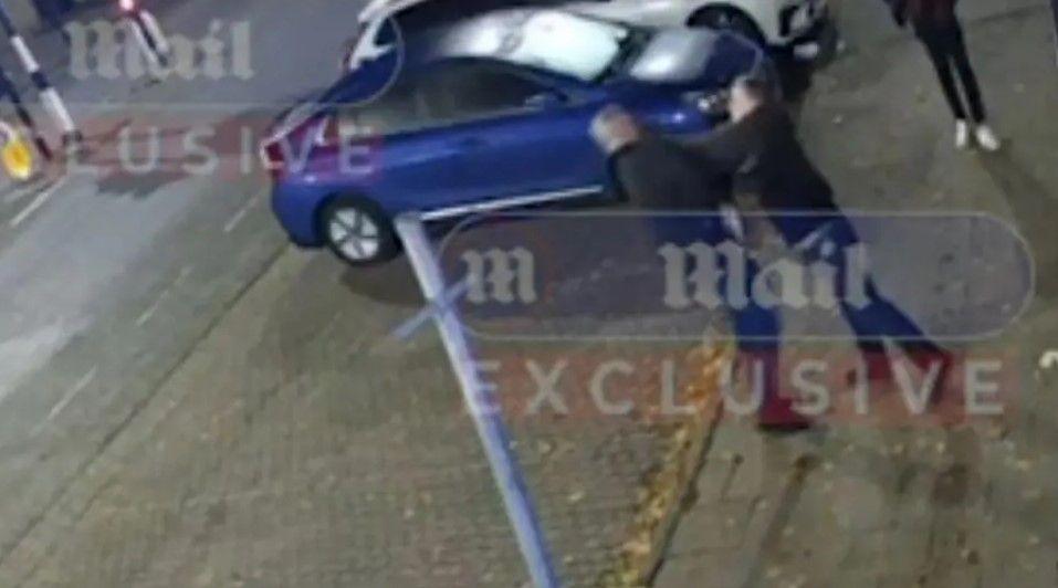 Footage obtained by the Mail purporting to show Mike Amesbury in a street altercation