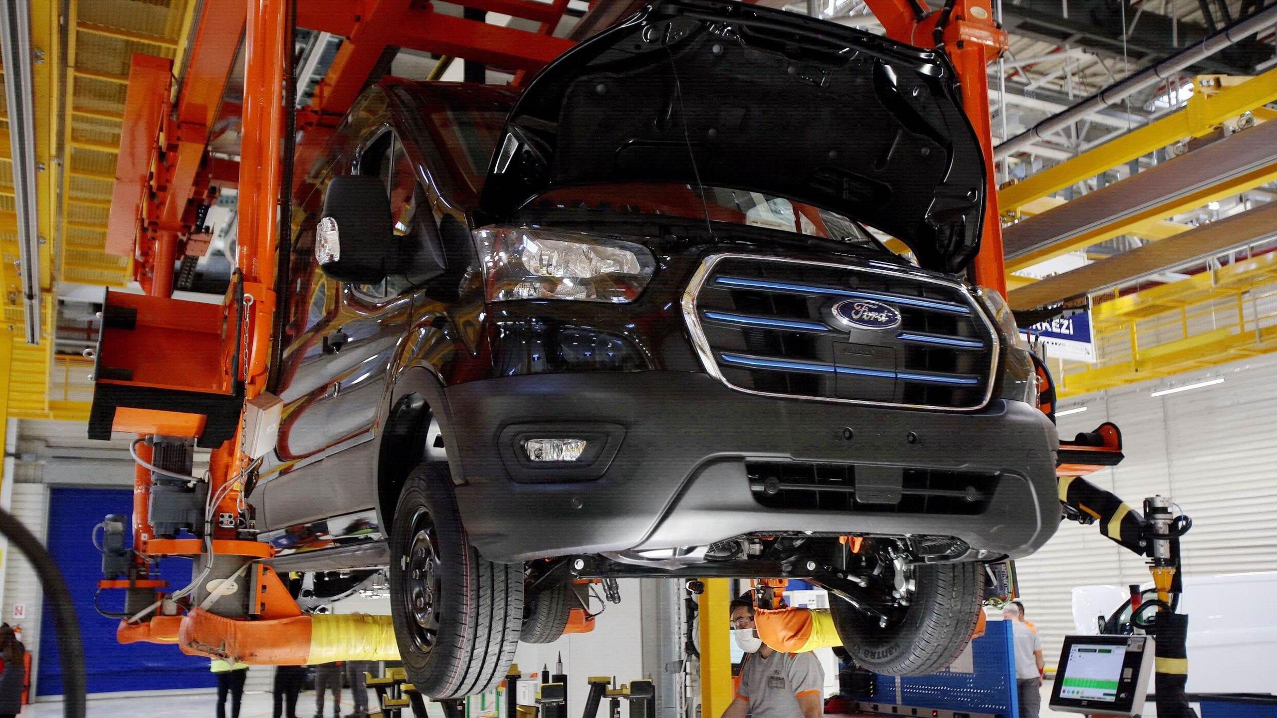 Ford car in an assembly plant