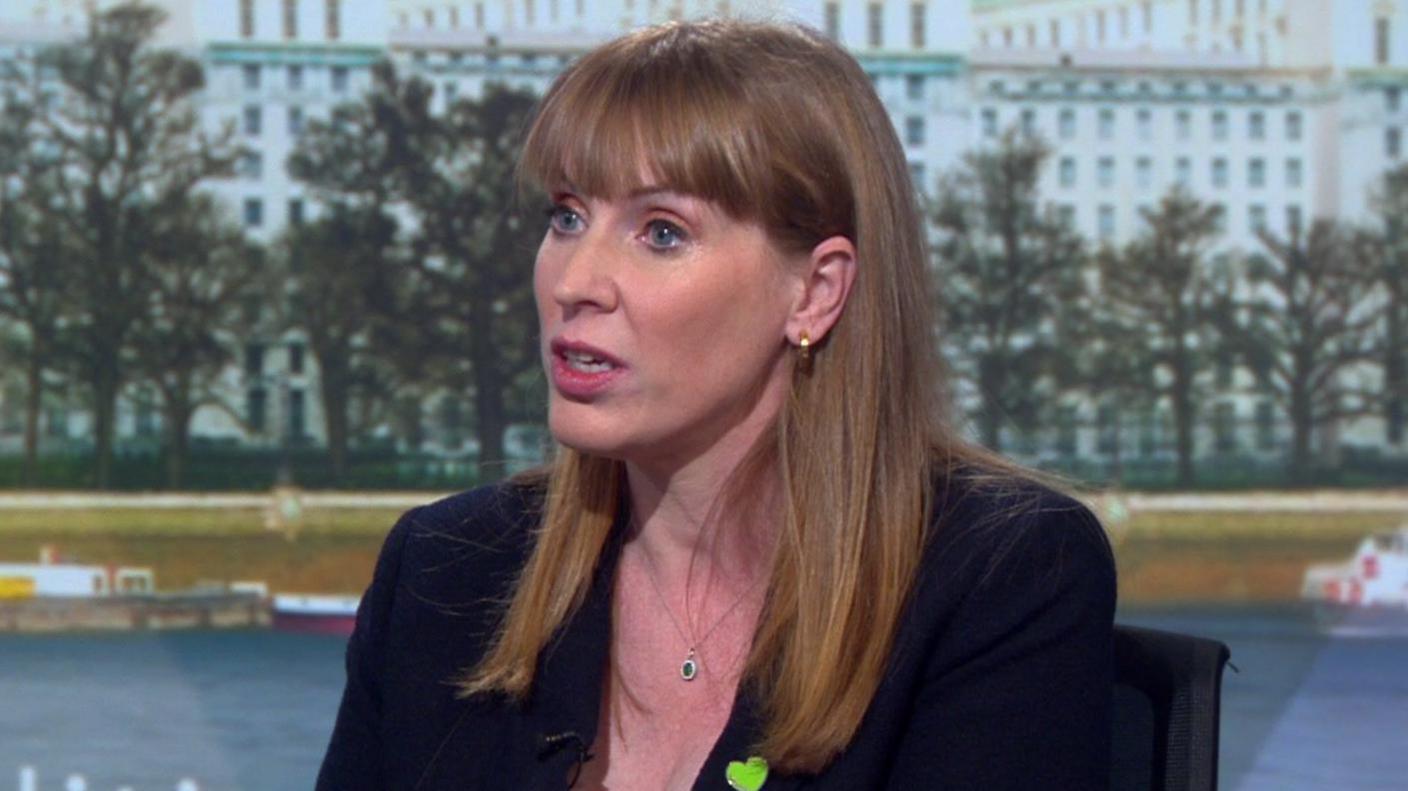 Angela Rayner being interviewed by BBC Politics Live