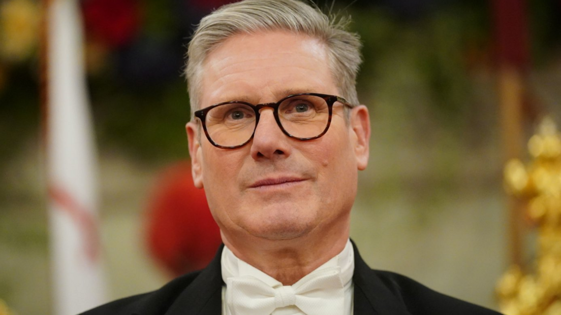 Prime Minister Sir Keir Starmer wearing white tie ahead of the annual Lord Mayor's Banquet at the Guildhall in central London