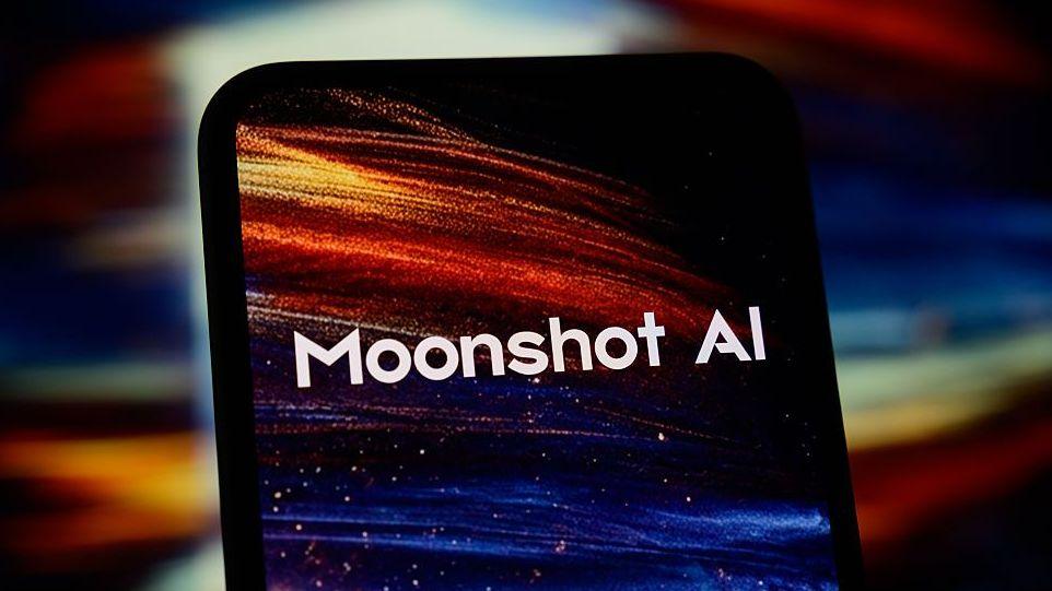 Moonshot AI logo on a smartphone